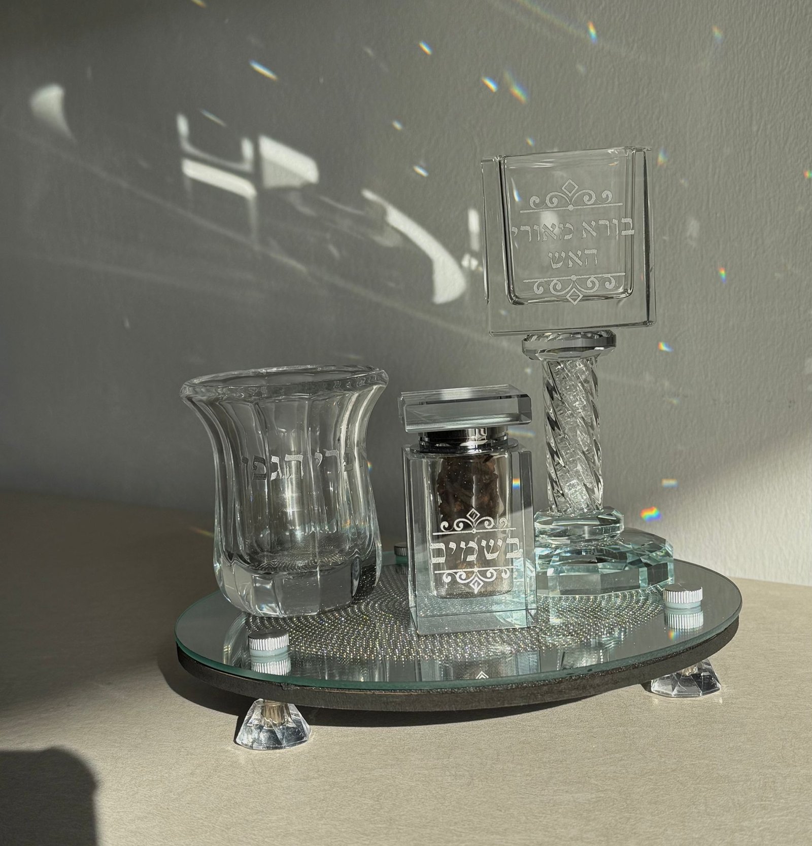 סט הבדלה מהודר מקריסטל סט הבדלה יוקרתי