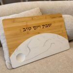 מגש חלה בטון לבן