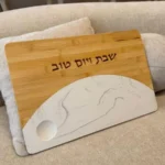 מגש חלה בטון לבן