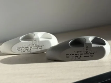 פמוט חלוק נחל זוגי לבן - תמונה 2