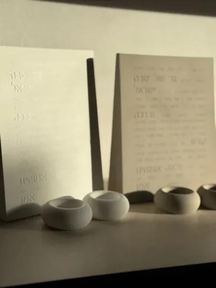 סט הדלקת נרות יוקרתי לבן - תמונה 2